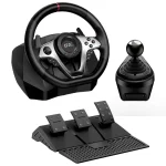 Volante Genius SpeedMaster X1, Con Pedalera y Palanca de Cambios, Xbox One, PS3, PS4, PC