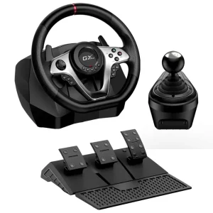 Volante Genius SpeedMaster X1, Con Pedalera y Palanca de Cambios, Xbox One, PS3, PS4, PC