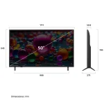 Smart TV LG UHD AI UA80, 50", 3840x2160, 4K Ultra HD, HDR10 Pro, HDMI, webOS 25