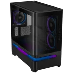 Gabinete ASUS Prime AP202 ARGB, Micro-ATX, Sin Fuente, Vidrio Templado, 3 Fan 12 cm ARGB, Negro