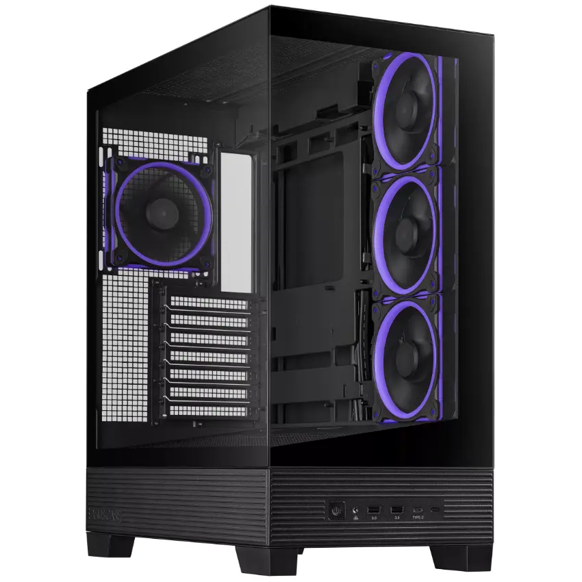 Gabinete ASUS A31 PLUS, ATX, Sin Fuente, 2 Vidrios Templados, 4 Fan 12 cm ARGB, Negro Gabinete ASUS A31 PLUS, ATX, Sin Fuente, 2 Vidrios Templados, 4 Fan 12 cm ARGB, Negro