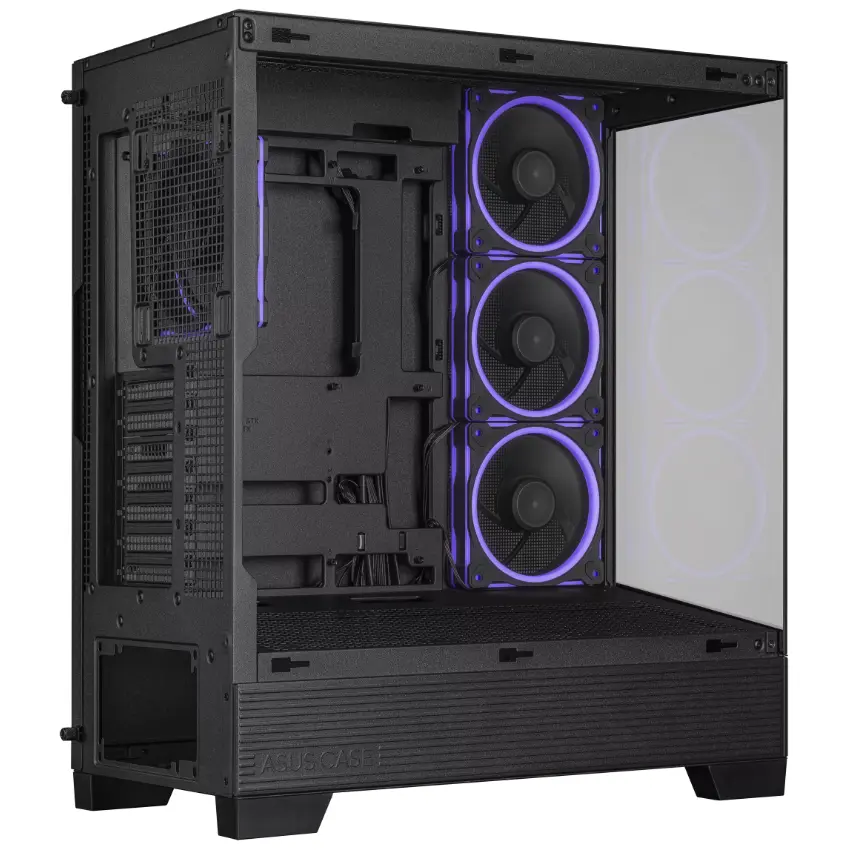 Gabinete ASUS A31 PLUS, ATX, Sin Fuente, 2 Vidrios Templados, 4 Fan 12 cm ARGB, Negro Gabinete ASUS A31 PLUS, ATX, Sin Fuente, 2 Vidrios Templados, 4 Fan 12 cm ARGB, Negro