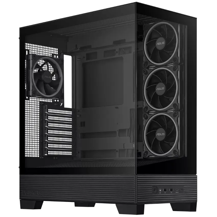 Gabinete ASUS A31 PLUS, ATX, Sin Fuente, 2 Vidrios Templados, 4 Fan 12 cm ARGB, Negro Gabinete ASUS A31 PLUS, ATX, Sin Fuente, 2 Vidrios Templados, 4 Fan 12 cm ARGB, Negro