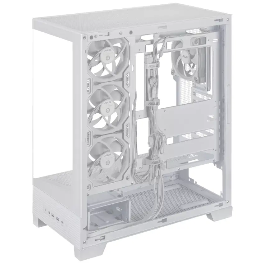 Gabinete ASUS A31 PLUS, ATX, Sin Fuente, 2 Vidrios Templados, 4 Fan 12 cm ARGB, Blanco Gabinete ASUS A31 PLUS, ATX, Sin Fuente, 2 Vidrios Templados, 4 Fan 12 cm ARGB, Blanco