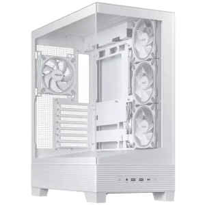 Gabinete ASUS A31 PLUS, ATX, Sin Fuente, 2 Vidrios Templados, 4 Fan 12 cm ARGB, Blanco