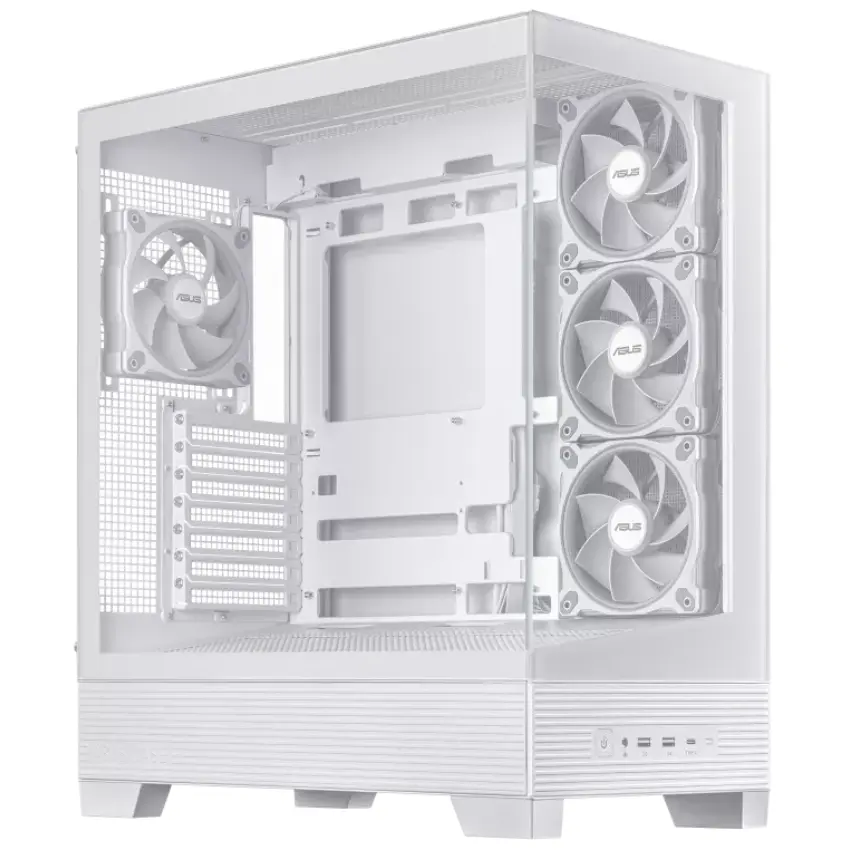 Gabinete ASUS A31 PLUS, ATX, Sin Fuente, 2 Vidrios Templados, 4 Fan 12 cm ARGB, Blanco Gabinete ASUS A31 PLUS, ATX, Sin Fuente, 2 Vidrios Templados, 4 Fan 12 cm ARGB, Blanco