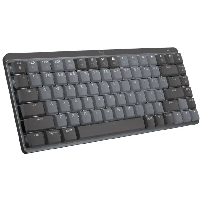 Teclado Inalámbrico Logitech MX Mechanical Mini, Mecánico, Gamer, Táctil, Español, Gris Oscuro