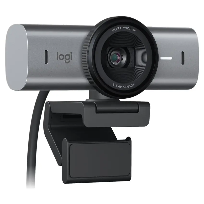 Cámara Web Logitech MX Brio 705 for Business, Ultra HD, 4K, Graphite, Gris