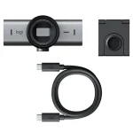 Cámara Web Logitech MX Brio 705 for Business, Ultra HD, 4K, Graphite, Gris