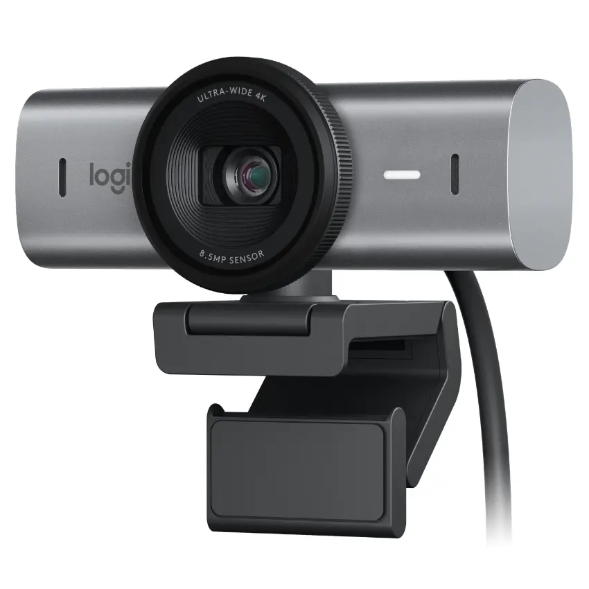 Cámara Web Logitech MX Brio 705 for Business, Ultra HD, 4K, Graphite, Gris