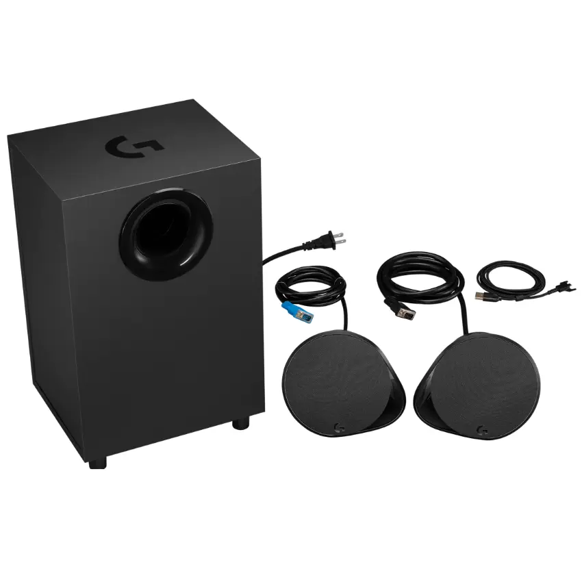 Parlantes Logitech G G560, 2.1, 120 W RMS, RGB LIGHTSYNC, Bluetooth, USB, Mini Jack 3.5 mm, Negro Parlantes Logitech G G560, 2.1, 120 W RMS, RGB LIGHTSYNC, Bluetooth, USB, Mini Jack 3.5 mm, Negro