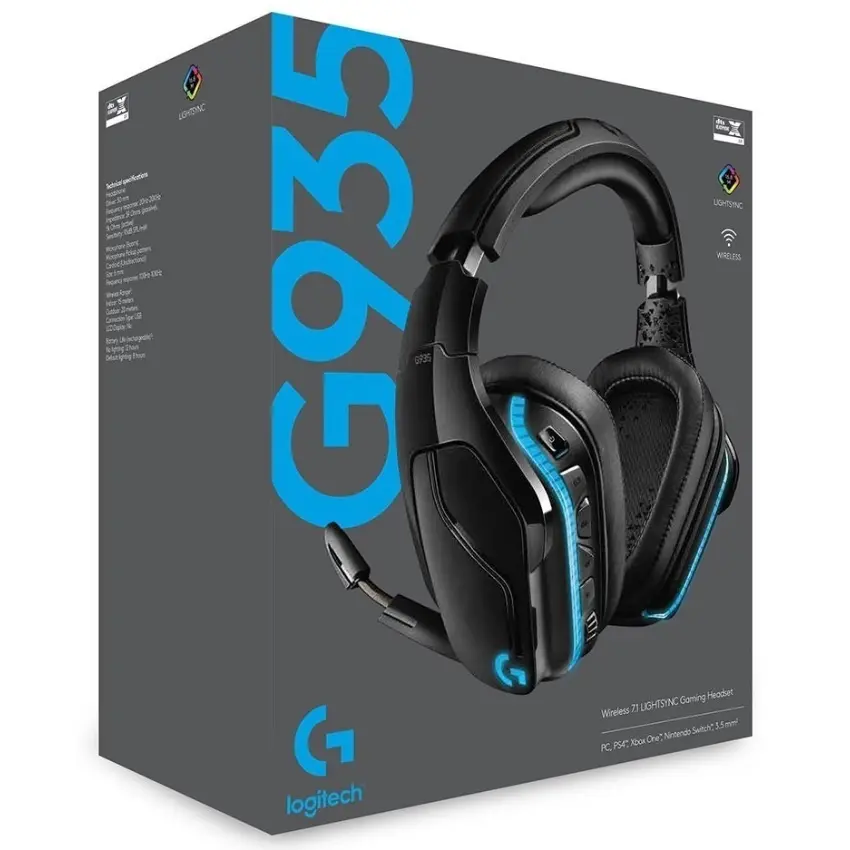 Auriculares Inalámbricos Logitech G G935, Gamer, Mini Plug 3.5mm, Negro