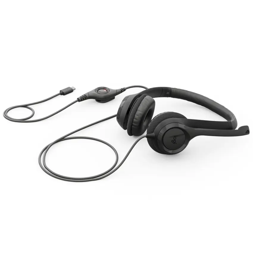 Auriculares Logitech H390, USB-C, Negro