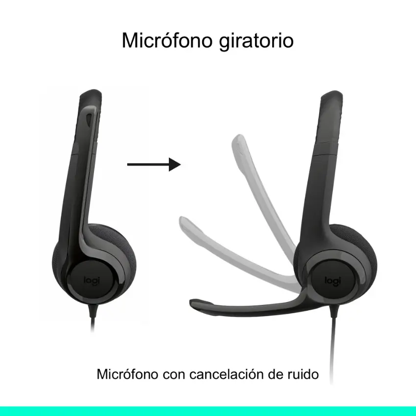 Auriculares Logitech H390, USB-C, Negro