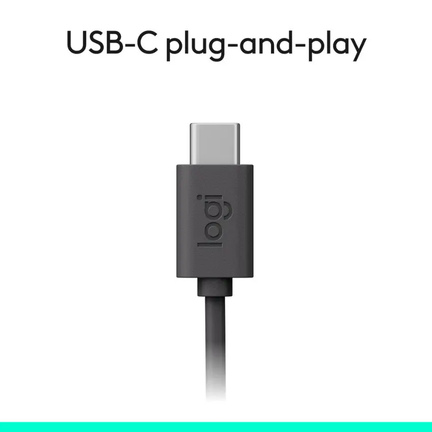 Auriculares Logitech H390, USB-C, Negro