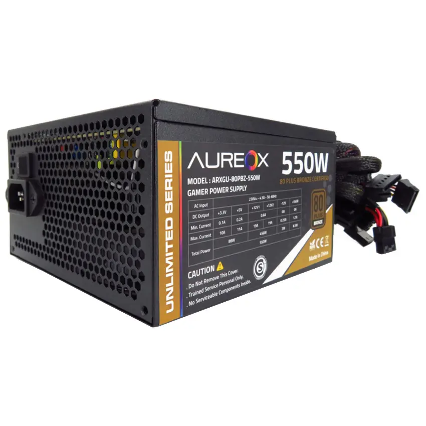 Fuente de alimentación Aureox ARXGU-80PBZ-550W, 80 PLUS Bronze Fuente de alimentación Aureox ARXGU-80PBZ-550W, 80 PLUS Bronze