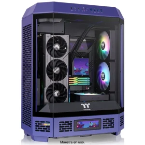 Gabinete Thermaltake The Tower 600, ATX, Sin Fuente, 3 Vidrios Templados, 2 Fan 14 cm, Future Dust, Violeta