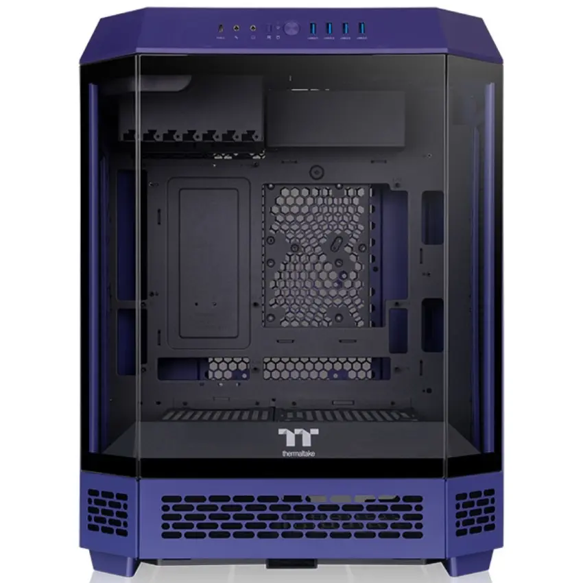 Gabinete Thermaltake The Tower 600, ATX, Sin Fuente, 3 Vidrios Templados, 2 Fan 14 cm, Future Dust, Violeta Gabinete Thermaltake The Tower 600, ATX, Sin Fuente, 3 Vidrios Templados, 2 Fan 14 cm, Future Dust, Violeta