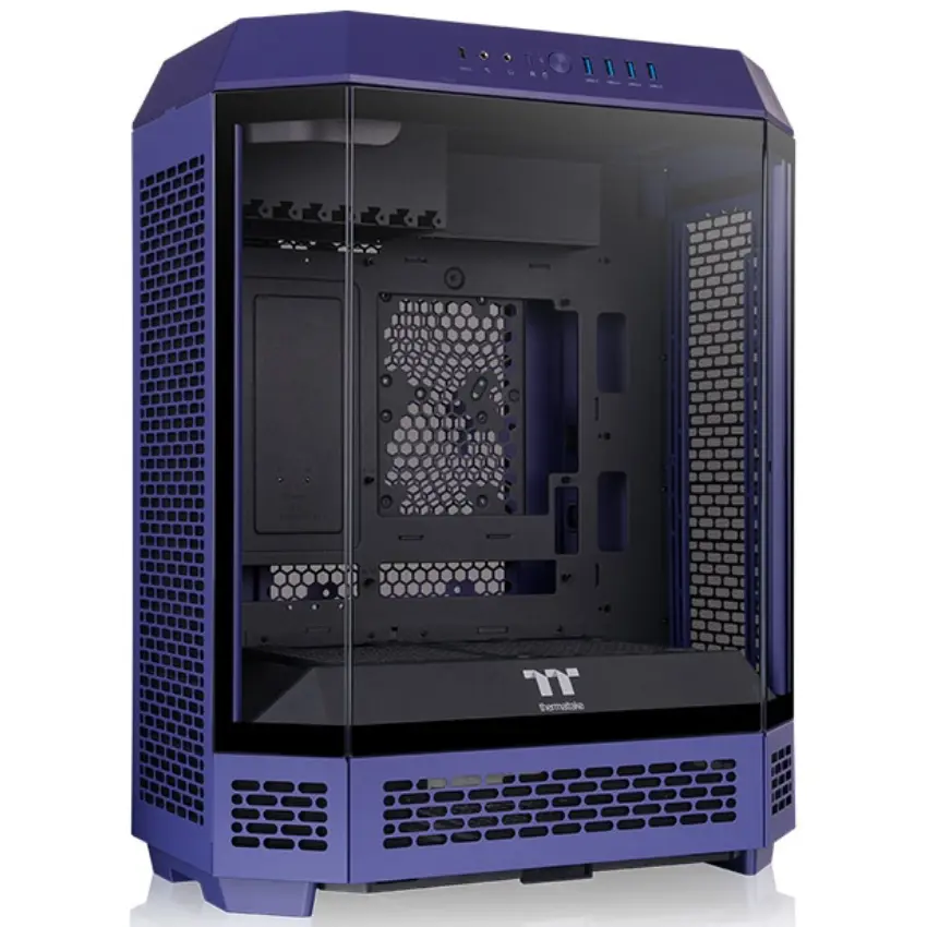 Gabinete Thermaltake The Tower 600, ATX, Sin Fuente, 3 Vidrios Templados, 2 Fan 14 cm, Future Dust, Violeta Gabinete Thermaltake The Tower 600, ATX, Sin Fuente, 3 Vidrios Templados, 2 Fan 14 cm, Future Dust, Violeta