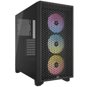 Gabinete Corsair 3000D RGB AIRFLOW, ATX, Sin Fuente, Vidrio Templado, 3 Fan 12 cm RGB, Negro