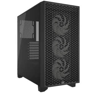 Gabinete Corsair 3000D RGB AIRFLOW, ATX, Sin Fuente, Vidrio Templado, 3 Fan 12 cm RGB, Negro