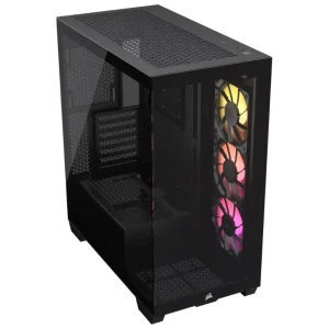 Gabinete Corsair 3500X ARGB, ATX, Sin Fuente, Vidrios Templados, 3 Fan 12 cm ARGB, Negro