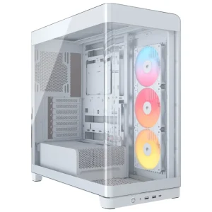 Gabinete Corsair FRAME 4500X RS-R ARGB, ATX, Sin Fuente, Vidrio Templado Curvado, 3 Fan 12 cm ARGB, Blanco