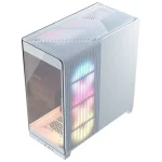 Gabinete Corsair FRAME 4500X RS-R ARGB, ATX, Sin Fuente, Vidrio Templado Curvado, 3 Fan 12 cm ARGB, Blanco