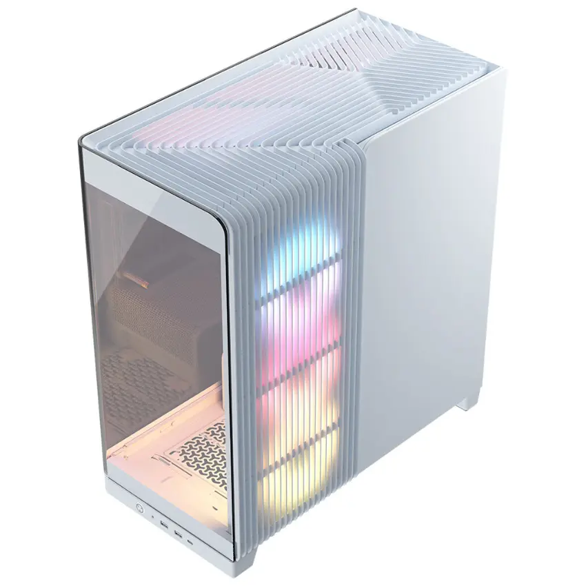 Gabinete Corsair FRAME 4500X RS-R ARGB, ATX, Sin Fuente, Vidrio Templado Curvado, 3 Fan 12 cm ARGB, Blanco Gabinete Corsair FRAME 4500X RS-R ARGB, ATX, Sin Fuente, Vidrio Templado Curvado, 3 Fan 12 cm ARGB, Blanco