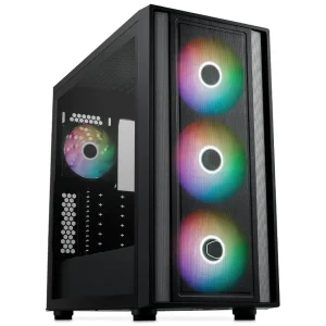 Gabinete Cooler Master MasterBox 600, E-ATX, Sin Fuente, Vidrio Templado, 1 Fan 12 cm ARGB / 3 Fan 14 cm ARGB, Negro