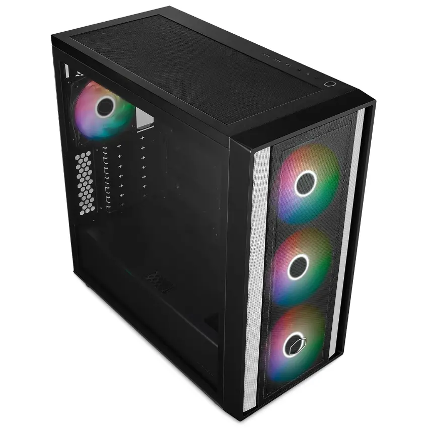 Gabinete Cooler Master MasterBox 600, E-ATX, Sin Fuente, Vidrio Templado, 1 Fan 12 cm ARGB / 3 Fan 14 cm ARGB, Negro Gabinete Cooler Master MasterBox 600, E-ATX, Sin Fuente, Vidrio Templado, 1 Fan 12 cm ARGB / 3 Fan 14 cm ARGB, Negro