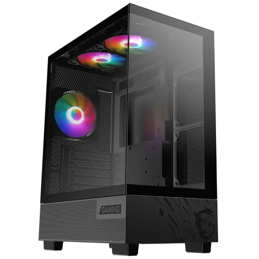 Gabinete MSI PAG PANO M110A, Micro-ATX, Sin Fuente, Vidrios Templados, 3 Fan 12 cm Auto RGB, Negro
