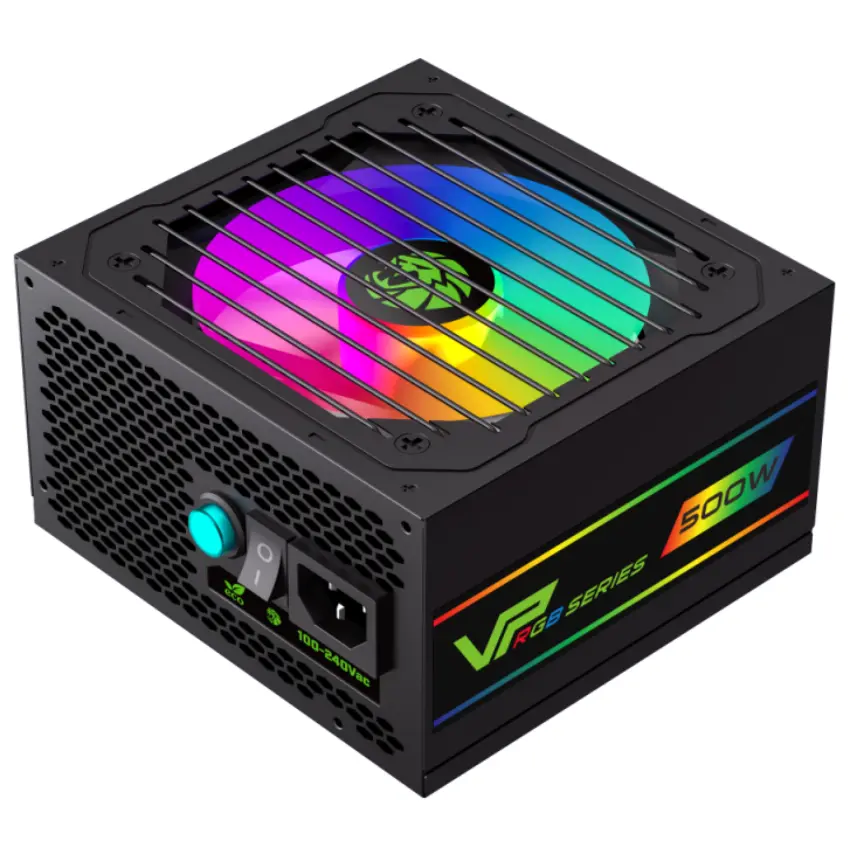 Fuente de alimentación semi modular GameMax VP-500-RGB-M, 500W, 80 PLUS Bronze Fuente de alimentación semi modular GameMax VP-500-RGB-M, 500W, 80 PLUS Bronze