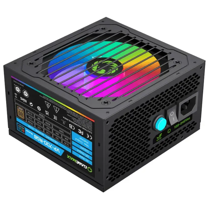 Fuente de alimentación semi modular GameMax VP-700-RGB-M, 700W, 80 PLUS Bronze Fuente de alimentación semi modular GameMax VP-700-RGB-M, 700W, 80 PLUS Bronze