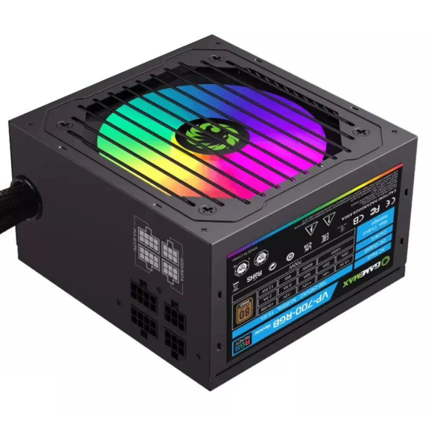 Fuente de alimentación semi modular GameMax VP-700-RGB-M, 700W, 80 PLUS Bronze Fuente de alimentación semi modular GameMax VP-700-RGB-M, 700W, 80 PLUS Bronze