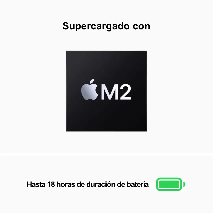 Apple MacBook Air de 13", Chip M2, 24GB RAM, 512GB SSD, Midnight, Azul Oscuro