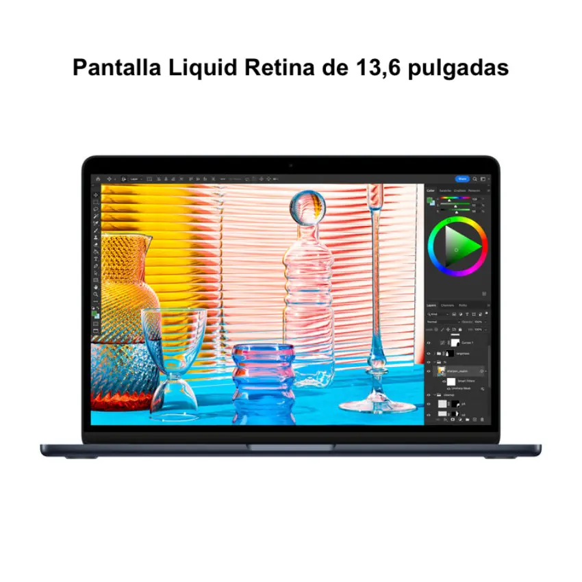 Apple MacBook Air de 13", Chip M2, 24GB RAM, 512GB SSD, Midnight, Azul Oscuro