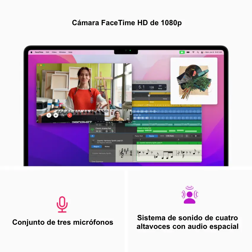 Apple MacBook Air de 13", Chip M2, 24GB RAM, 512GB SSD, Midnight, Azul Oscuro