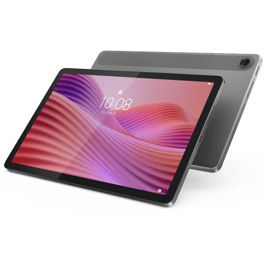 Tablet Lenovo Tab (TB311FU), 10.1" IPS, MediaTek Helio G85 Octa-Core 1.8GHz, 4GB RAM LPDDR4x, 128GB eMMC, Wi-Fi, Android 14, Incluye Funda + Moto Buds, Luna Grey, Gris