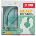 Protectores Auditivos Alpine Muffy Kids, Mint, Verde Menta