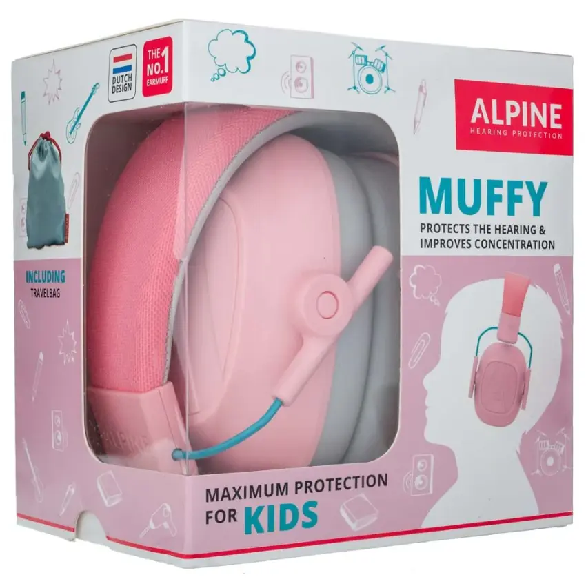 Protectores Auditivos Alpine Muffy Kids, Rosa