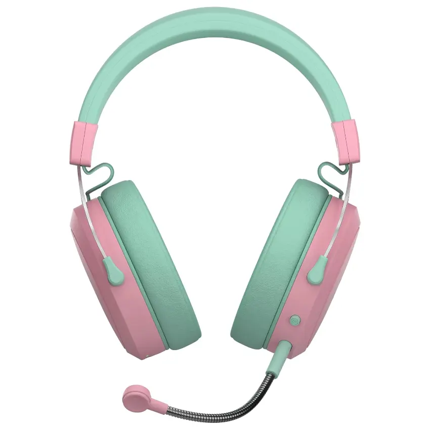 Auriculares Inalámbricos Cooler Master CH351, Gamer, Bluetooth, Mini Plug 3.5mm, Macaron, Rosa/Verde