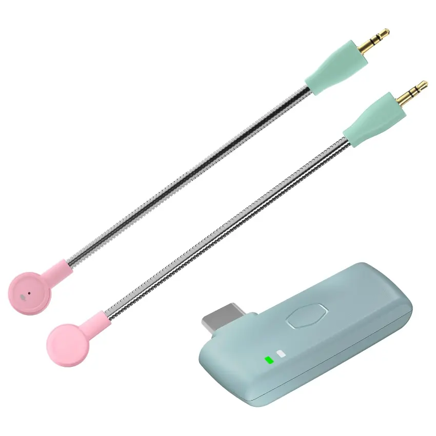 Auriculares Inalámbricos Cooler Master CH351, Gamer, Bluetooth, Mini Plug 3.5mm, Macaron, Rosa/Verde