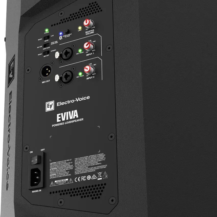 Altavoz Activo Electro-Voice EVIVA 12P, Woofer 12", Potencia 1000W, DSP Altavoz Activo Electro-Voice EVIVA 12P, Woofer 12", Potencia 1000W, DSP