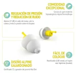Protectores Auditivos Alpine FlyFit, Blanco, Con Estuche