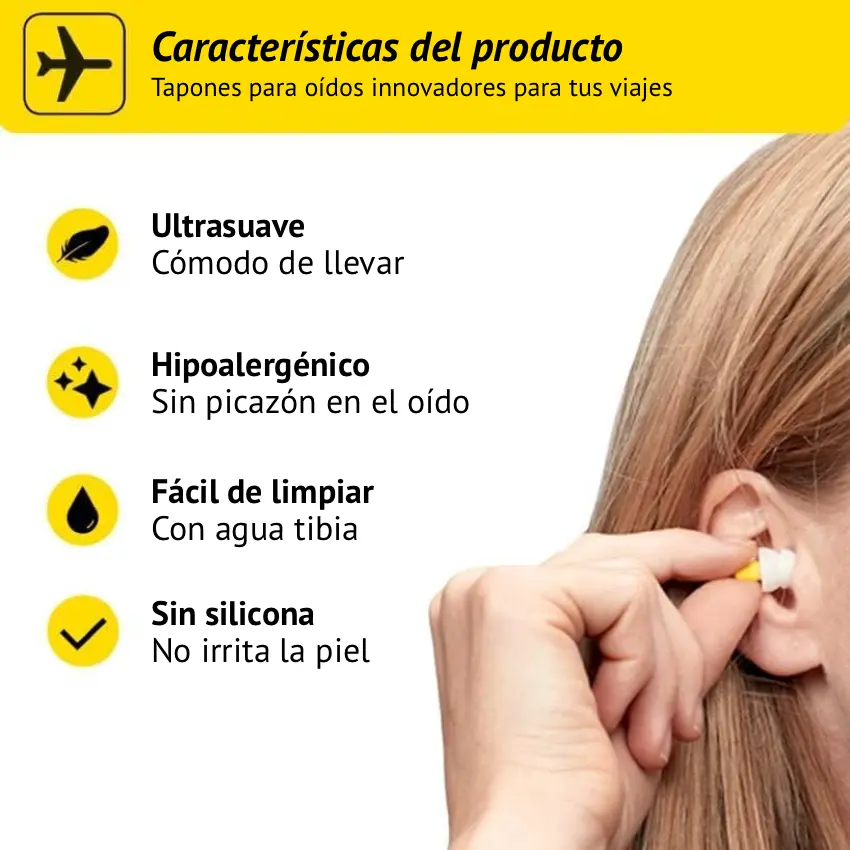 Protectores Auditivos Alpine FlyFit, Blanco, Con Estuche