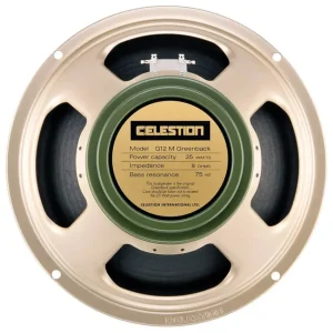 Parlante para Guitarra Celestion G12M Greenback, 25 W, 98 dB, 8 ohms