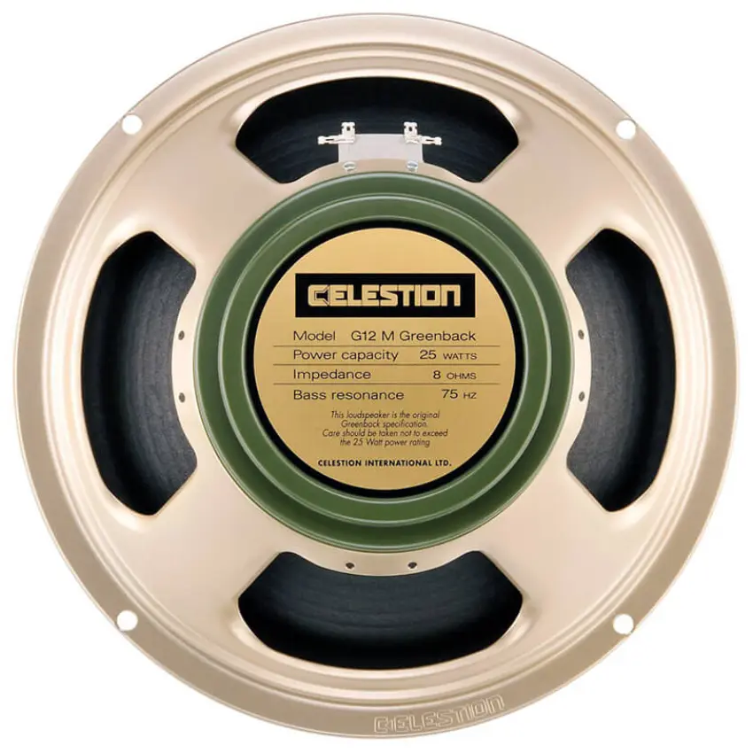 Parlante para Guitarra Celestion G12M Greenback, 25 W, 98 dB, 8 ohms