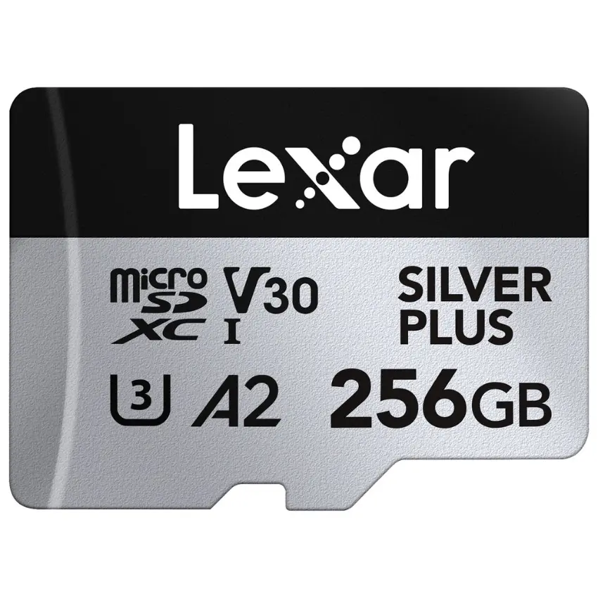 Tarjeta de Memoria microSDXC Lexar SILVER PLUS 256GB, UHS-I, U3, V30, A2, Clase 10 Tarjeta de Memoria microSDXC Lexar SILVER PLUS 256GB, UHS-I, U3, V30, A2, Clase 10