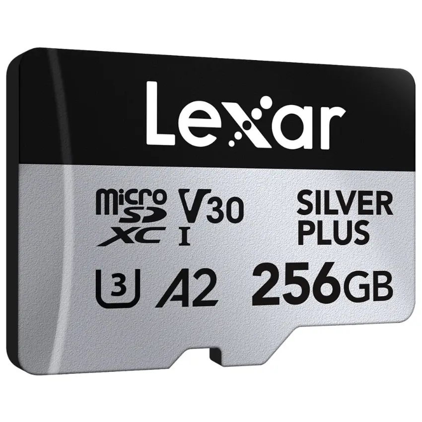 Tarjeta de Memoria microSDXC Lexar SILVER PLUS 256GB, UHS-I, U3, V30, A2, Clase 10 Tarjeta de Memoria microSDXC Lexar SILVER PLUS 256GB, UHS-I, U3, V30, A2, Clase 10